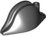 Parts Minifigure Headgear Hat Pirate Bicorne Plain 2528 - Black