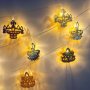 Festive LED Diya Lamp String: Modern Battery-Powered Yellow Diwali Decor Wedding Home Gift Energy-Efficient Switch Control No Battery Included