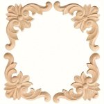 4PCS Set Of Unpainted Wooden Carved Appliques - Vintage Floral Design For Diy Furniture Decor Perfect For Cabinets Tables Mirror