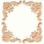 4PCS Set Of Unpainted Wooden Carved Appliques - Vintage Floral Design For Diy Furniture Decor Perfect For Cabinets Tables Mirrors & More - Ideal