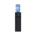 Midea Top Loading Water Dispenser With Integrated Bottom Refrigerator Cabinet Black
