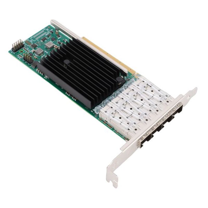 25G Ethernet Network Card 4 SFP28 Ports PCI-EX16 With Low Profile Bracket