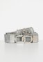Sissy Boy Karma: Elasticated Bling Branded Belt - Silver