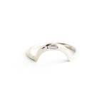 White Baguette Diamond Arch Band - Natural White Gold 18CT