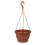 Plastic Hanging Baskets - 21CM Approx. Volume 2.7L Hanging Bowl Terracotta
