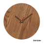 Quinn Wall Clock In Oak - 300MM Dia / Mid Brown / Sleek / Red Second Hand