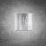 Toilet Male And Female Sign D06 - Brushed Stainless Steel