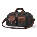 Canvas Duffle Bag For Travel Carry-on Bag - Black