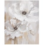 White Flower Wall Art Painting On Canvas 2 1000 X 800
