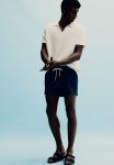 Seersucker Swim Shorts - Navy Blue