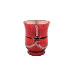 Red Silver Xmas Hurricane Vase 9CMX11CM