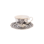 - Black Rose Cup & Saucer