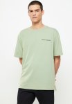 Mens Oversized Back Print & Front Logo Tee Ss - Iceberg Green