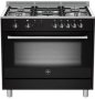 La Germania 90CM Rustica Full Gas Stove 5 Burner Gas Hob With Gas Oven & Gas Grill Black RUS95C81DNE