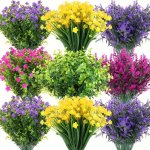 6 Bundles Uv-resistant Artificial Flowers - Perfect For Garden Patio Porch Window Box & More