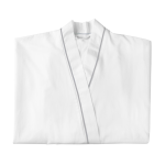 White Egyptian Cotton Gown - Small Silver