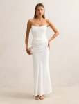 Isra Drape Strapless Maxi Dress - 18 Bridal White