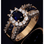 Elegant Cubic Ring Inlaid Dark Shining Zirconia Silver Plated Noble Jewelry For Engagement Wedding Scenes Evening Party Decor
