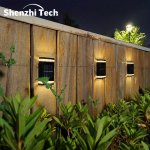 Shenzhi Tech Solar Outdoor LED Wall Lights Light Control Up And Down Wall Lamp Solar Powered Landscape Lighting For House Garage