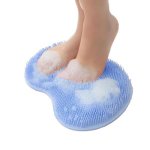 Shower Foot And Back Scrubber Mat Wall Mounted Shower Foot Scrubber With Suction Cups Exfoliating Silicone Massage Foot Cleaner