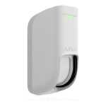 Ajax Security Outdoor Curtain Motion Sensor White With Pir & Microwave -mp-crt-out-w