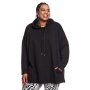 Donnay Plus Size Sweat 1-UP Hooded Top - Black