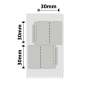 NB688 - - B1 / B21 / B3S / B4 - 30MMX30MM+30MM/2L - 210 Silver Grey Double Row Jewellery Void Labels