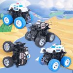 Friction-driven Police Car Toy: Inertia 4WD Durable And Suitable For Ages 3-6