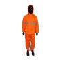 Rubberized High-visual Reflective Tape Orange Rain Suit 2 Piece Medium