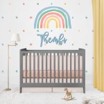 Candyfloss Rainbow Dots Wall Pattern