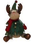 Sitting Reindeer 39X21X21CM Green
