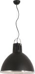 Pendant Matt Black Aluminium Pendant With Polished Chrome Trim