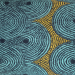 Crop Field Aqua Table Runner