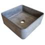 Charcoal Concrete Cement Handmade Basin Countertop Butler Sink 31X31X12CM