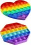 Bubble Rainbow Fidget Sensory Pop It Toy 2 Pack