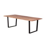 Sleek Wood And Metal Dining Table