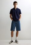 Regular Fit Piqu Polo Shirt - Navy Blue