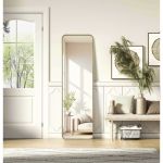 Full Length Leaner Floor Mirror - Black