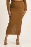 Kyrah Midi Skirt - Brown Sugar - L