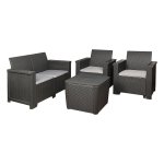 Contour Jabulani 4-PIECE Patio Set Charcoal