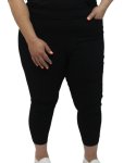 Ladies Plain Bengaline Capri - 60 Black