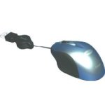 Okion Delimer Pocket Laser Mouse With Retractable Cable Blue