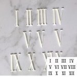 JP772 White Resin Clock Numeral Roman 52MM Set