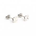 Sens Sterling Silver Cubic Zirc Square 6MM