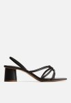 Strappy Heeled Sandals - Dark Brown