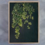 Dark Foliage 1 Art Print - A0 Framed Canvas With Natural Wood Frame