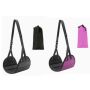 2PCS Adjustable Airplane Travel Footrest Hammocks With 2 Bag Black Purple