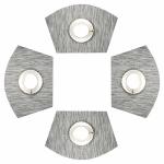 Shacos Round Table Placemats Set Of 4 Wedge Placemats Heat Resistant Woven Vinyl Table Mats Wipe Clean 4 Silver Gray