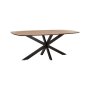 - Sissa Danish Oval Solid Wood Dining Table - Dark Brown - 240 X 100 Cm 8-10 Seater