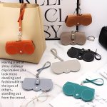 Elegant Embossed Glasses Cover Cute Hanging Pu Leather Sunglasses Storage Bag Portable Travel Eyewear Holder Ideal Choice For Gi